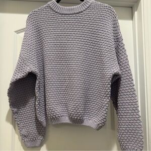 Universal Thread Chunky Knit Sweater XL Lilac Textured Pullover Cozy Crewneck